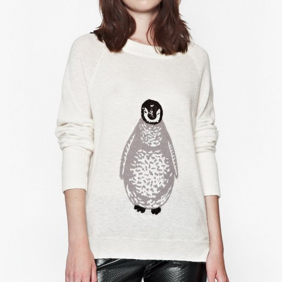French Connection Penguin Wool-Blend Sweater - Picture 2 of 6